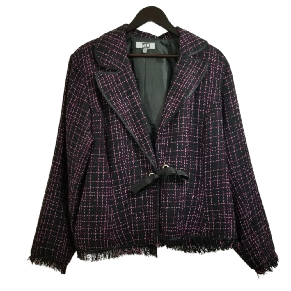 MXM blazer tied front with some fringe in size 18